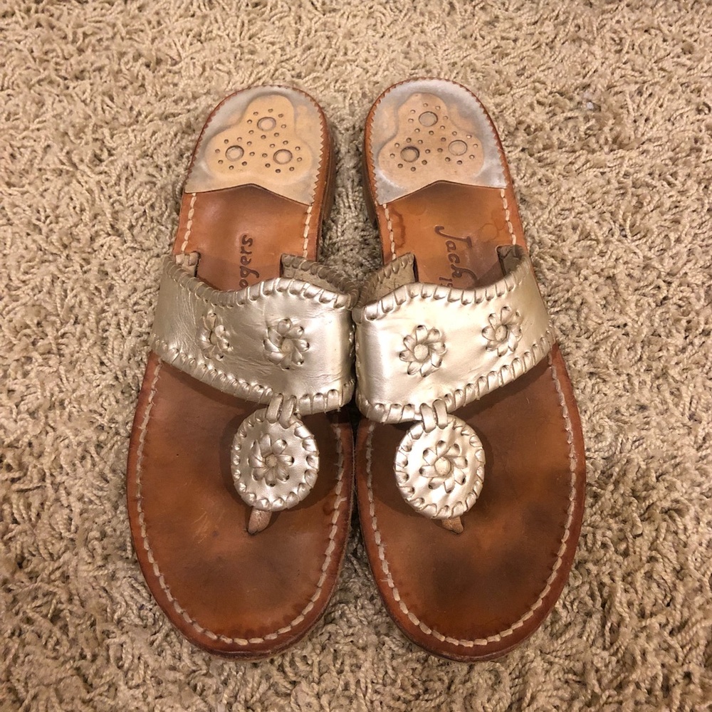 Jack Rodgers Platinum Sandals